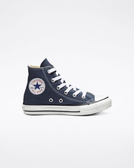 Girls' Converse Chuck Taylor All Star Classic High Top Shoes Navy | AU 8E613C